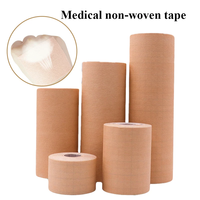2Rolls Self Adhesive Medical Netkanina priedušná páska Priedušná rana Obväzovanie retenčnej pásky obväz.
