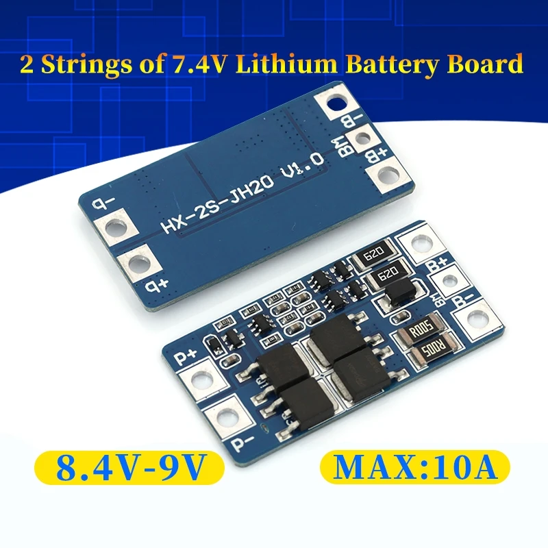 2S 10A 7,4V 18650 Lítium Ochrana batérií 8.4v Vyvážená funkcia/preplnená ochrana