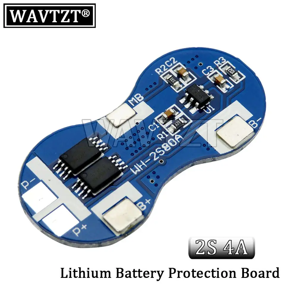2S 2 Series Li-Ion 18650 Lítiová nabíjačka na nabíjačku batérií 7.4V 4A BMS Modul DC 9V 12V CC CV Short Circuit