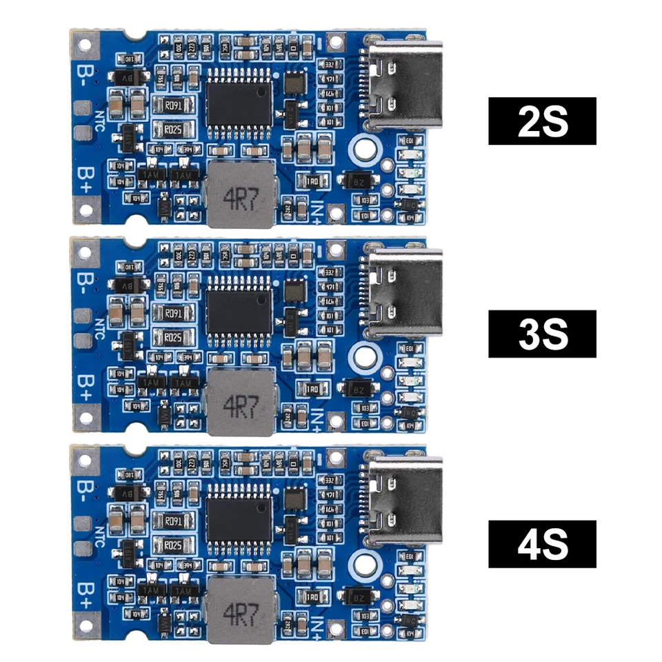 2S 3S 4S BMS 4,5V-15V 18 W 2A Modul nabíjania lítium nabíjania QC rýchleho nabíjania typu-C