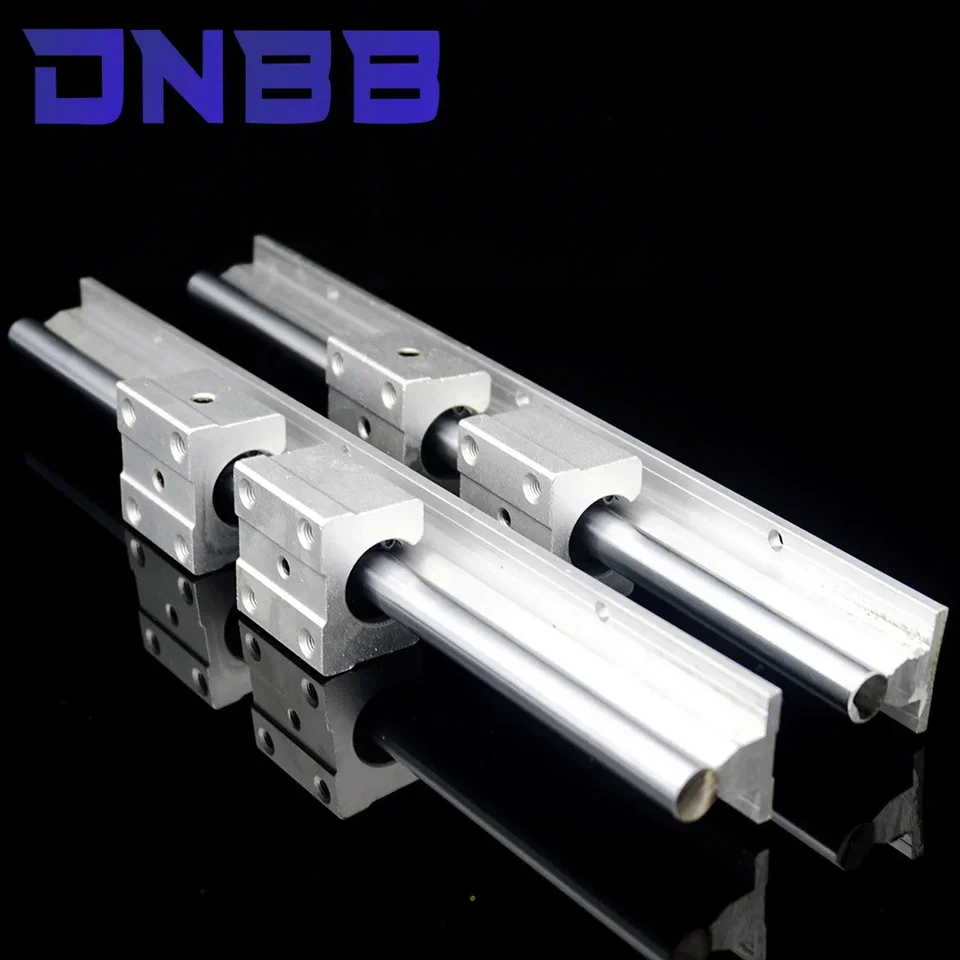 2set lineárna koľajnica 25 mm SBR25 300 350 400 450 500 550 600 700 800 900 1000 mm 2ks Lineárny sprievodca SBR25 + 4PCS SBR25UU Bloky pre CNC