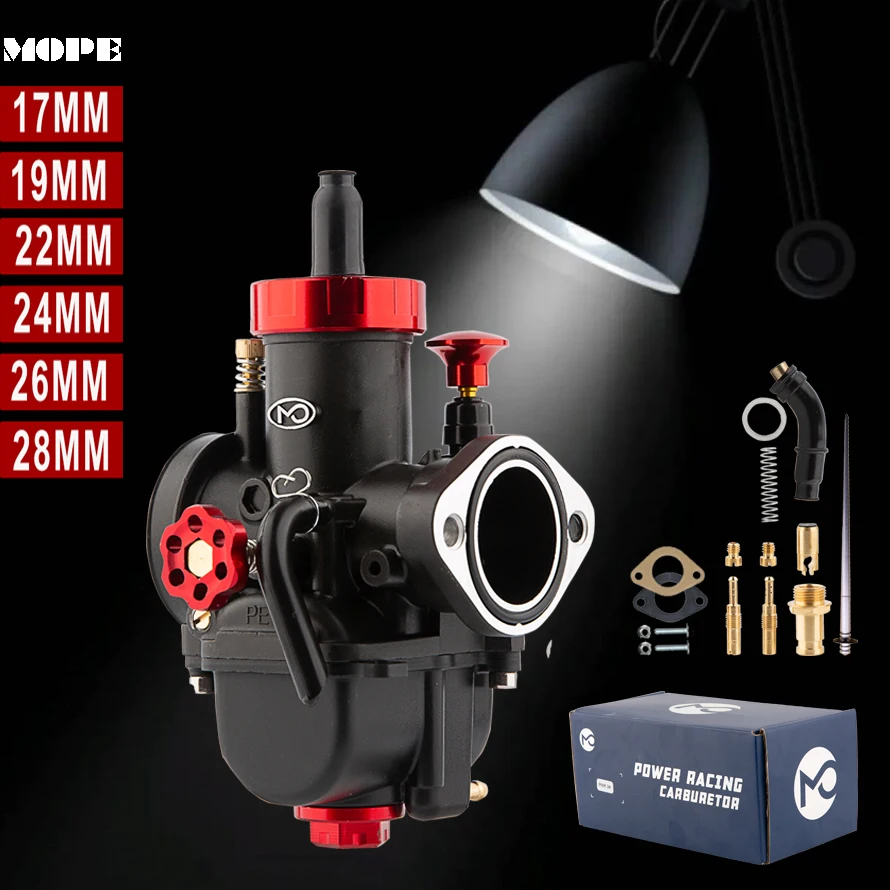 2T 4T karburátor PWK17 19 22 24 26 28 mm prírubový motor PE karburátor s tryskami pre Yamah Kawasak Dirt Bike Bike