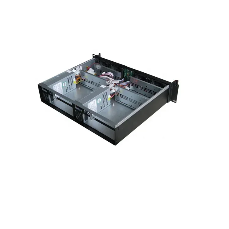 2U Mini-ITX Dual System Compact Server Case, Rackmount Chassis, Priemyselný prípad PC EKI-M236