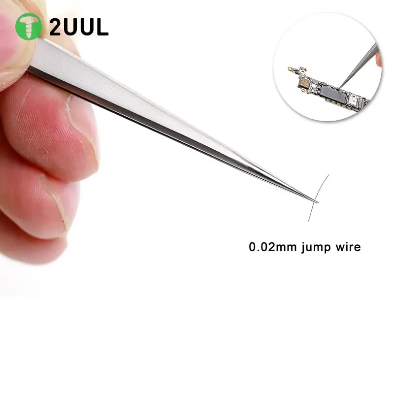 2ULUL TW11 TWEEZER pre telefón Oprava zvárania CPU CPU IC Chip Upína základná doska PCB vysoký presný letecký olovo Oprava Pinzas ručné náradie