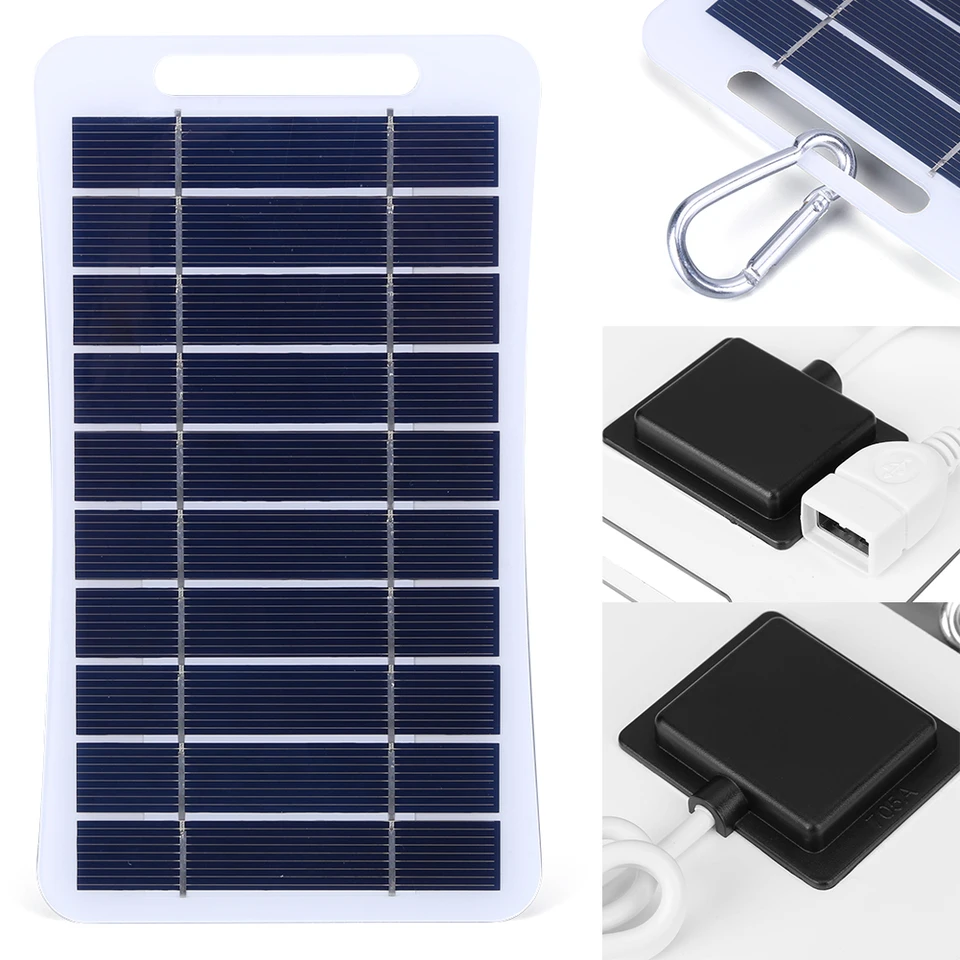 2W 5V solárne panelové nabíjačka USB nabíjačka nabíjačku napájanie pohotovostného panela nepremokavého telefónu Power Bank pre kempingové batohovanie turistiky