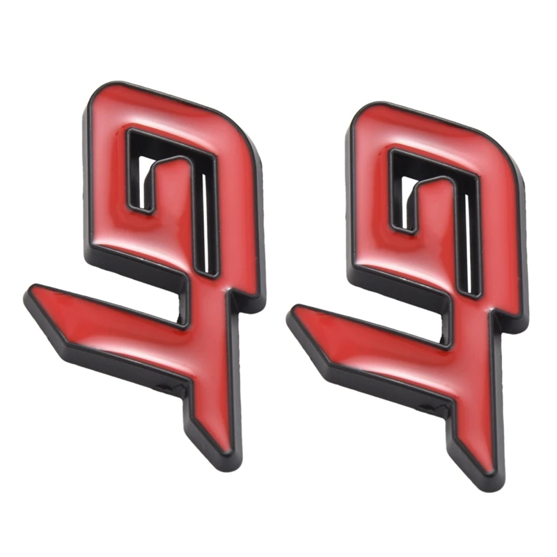 2x 3D GT Logo CARPE STRANA Módna nálepka na dekoráciu automobilu pre Ford Mustang Focus 2 3 Fiesta Ranger Mondeo Mk2 Red+Black