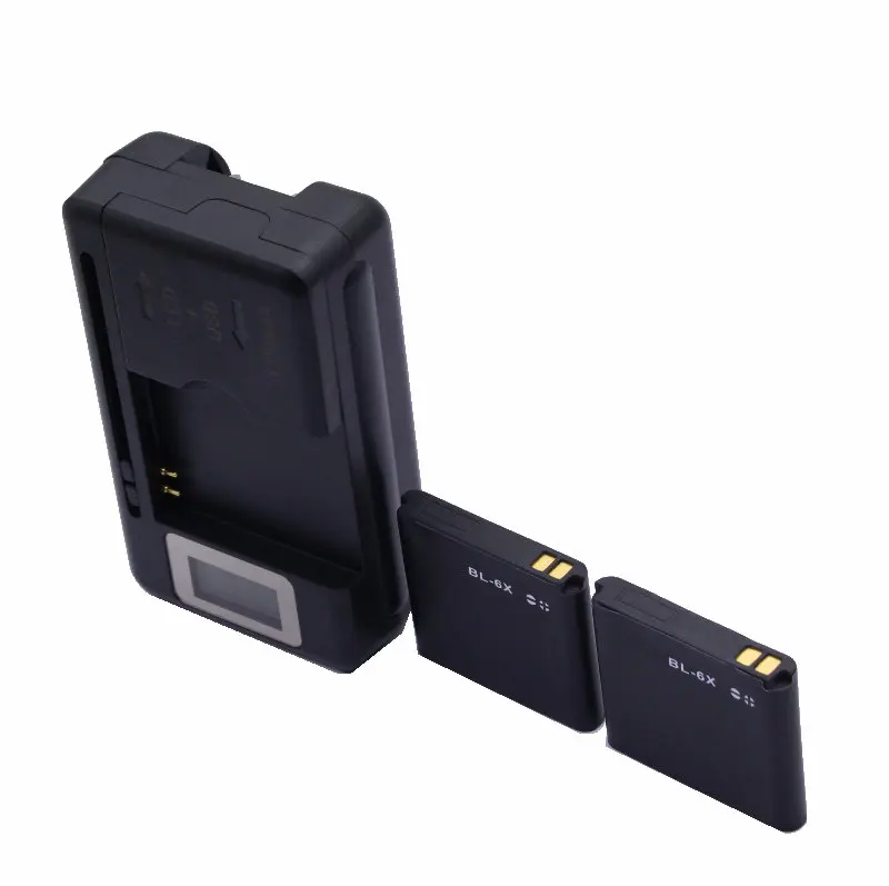 2x 700MAH 3,7V BP-6X BP6X PLYT BATTÁLNA + nabíjačka pre NOKIA 8800 8800S 8800D 8800SE N73I 8860 8861 8801 Mobilné batérie