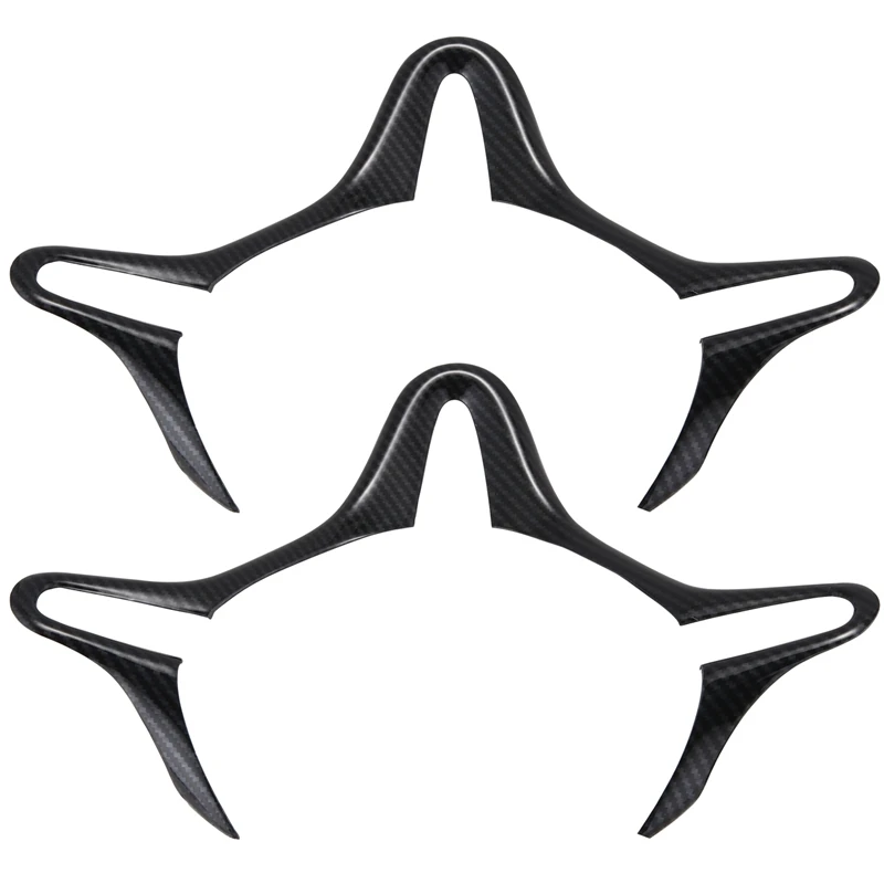 2x auto ABS uhlíkové vlákno Štýl Vnútorný rámec krytu volantu vhodný pre Honda Civic 8. FD2 2006-2011