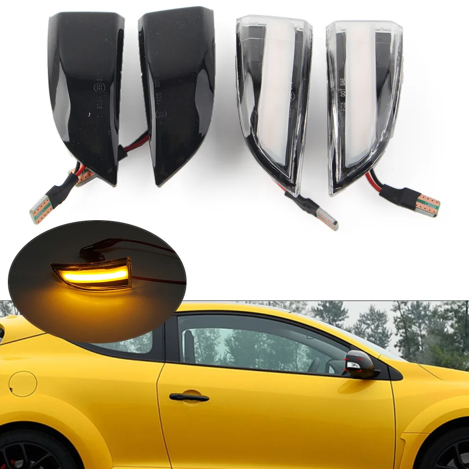 2x Auto LED dynamické bočné zrkadlo sekvenčné svetlo pre Renault Scenic III Megane Mk3 Laguna III X91 Fluence Latitude