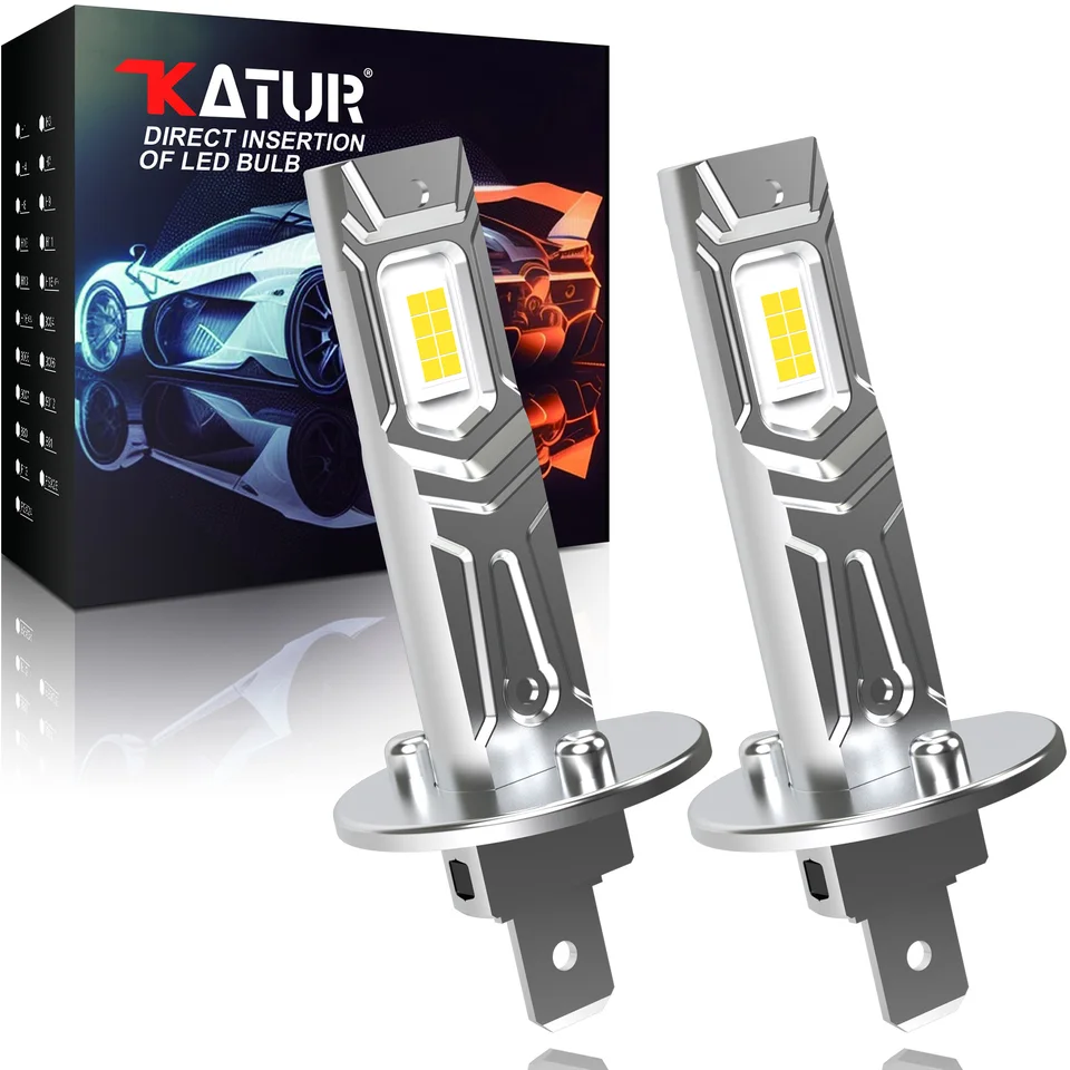 2x bezplatná bezplatná H1 LED CANBUS SLEDNET SVETLO Super Bright Car Head FOG LIGHT FANESS Plug & Play Nová aktualizácia nonpolarita 16000LM