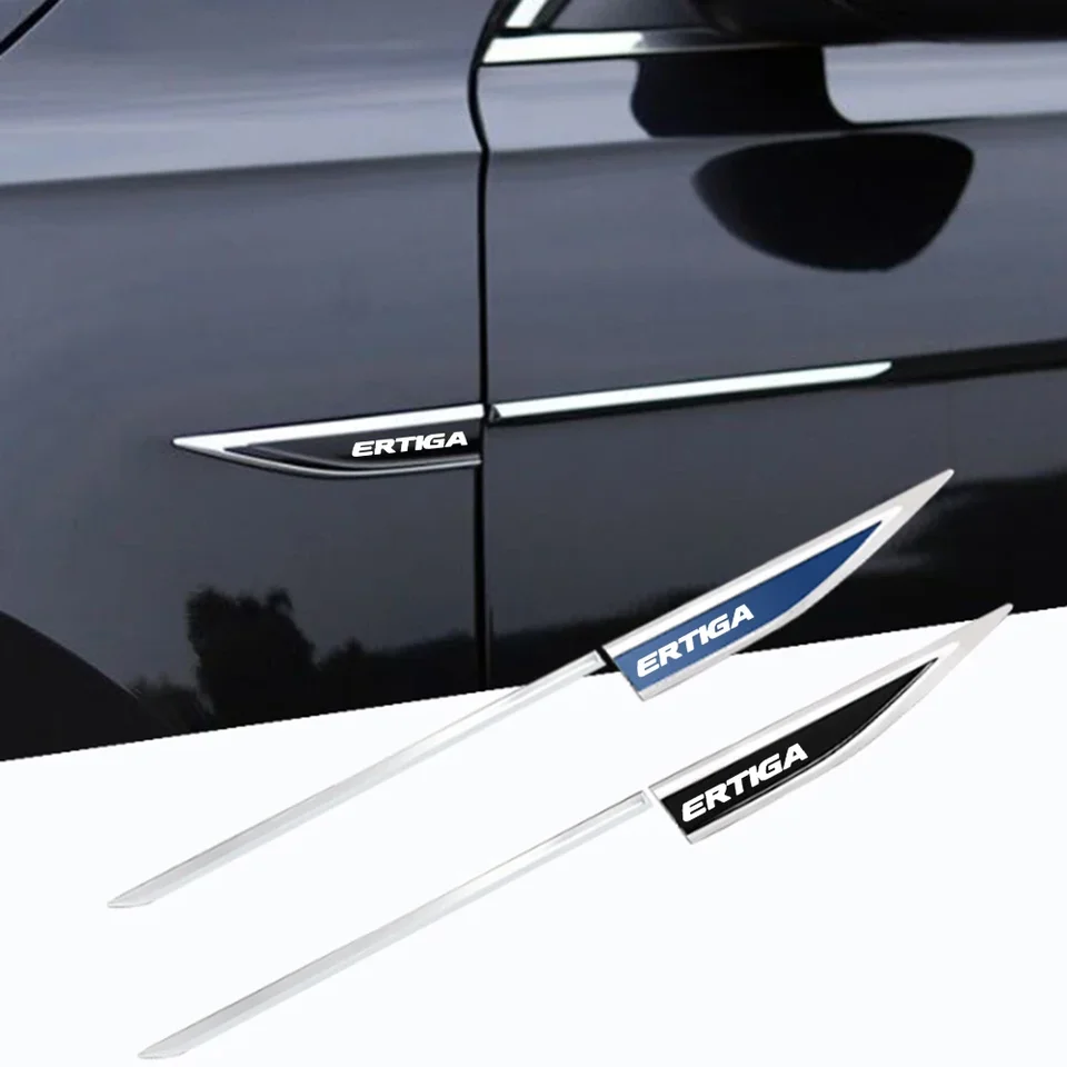2x Body Body Fender Side Metal Chrome Zinc zliatiny nôž na bočné znak 3D nálepka pre Suzuki Ertiga CAR STYLING Príslušenstvo