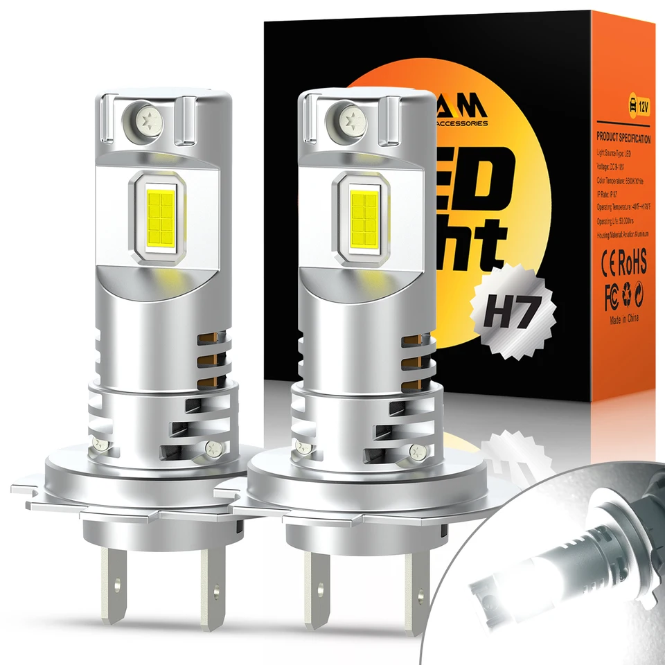 2x CANBUS H7 LED žiarovky 12V 55W Auto svetlomet pre Kia Ceed Rio K5 Hyundai Santa Fe Ioniq Kona Tuscon Honda CRV Jazz Mazda 3 5 6