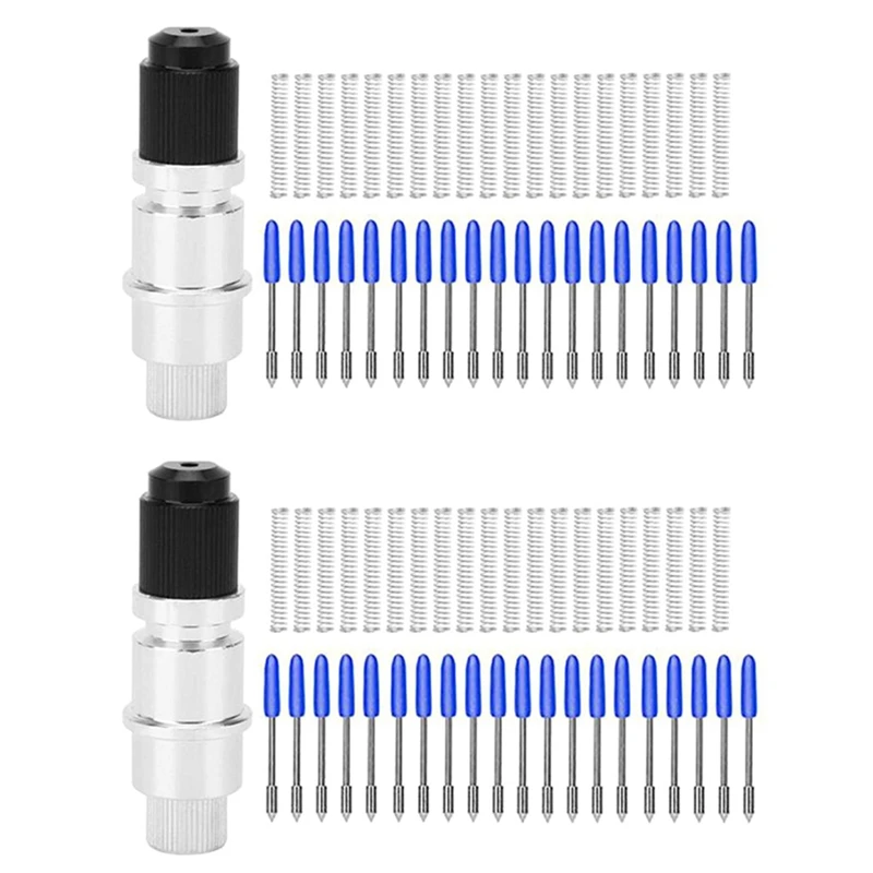 2x Graphtec CB09 CB09U Silhouette Cameo Cameo Držiak so 40 pcs 60 stupňovými čepeľami Vinyl Cutter Plotter Blue
