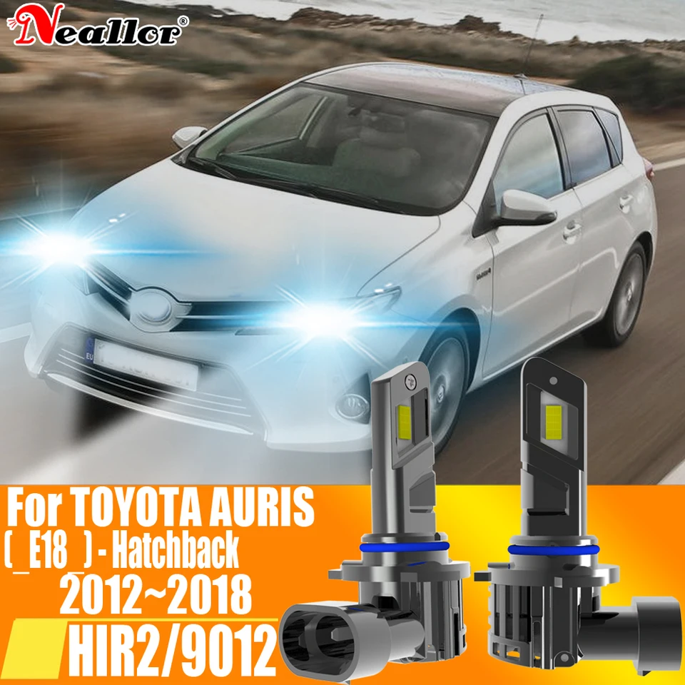 2x HIR2 LED svetlomet Canbus žiadna chyba 9012 Vysoký výkon vozidla 6000K Biele svetlo dióda Lampa 12V 55 W pre Toyota Auris 2012 ~ 2018