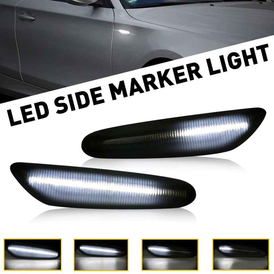 2x LED strana Fender Dynamic Turn Signal Light Marker Lamp pre BMW 1 3 5 Series E82 E88 E46 E90 E91 E92 E93 E60 E61 X3 E83 X1 E84