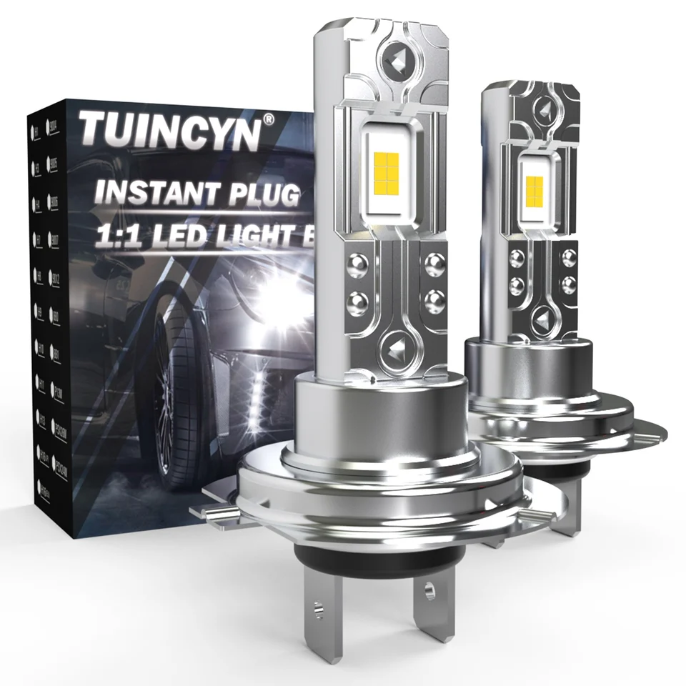 2x Mini H7 LED svetlomety žiarovky pre Audi A4 B8 B6 A3 8P Q7 Mazda 5 3 BK CX7 VW Passat Golf 7 Polo 6000K H7 CSP LED auto FOG LIGHTS