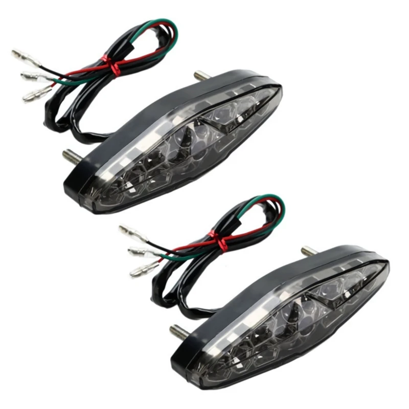 2x Motocykel 15 LED červené svetlo brzdové svetlo elektrické automobily Zadné zadné svetlo automatické diely