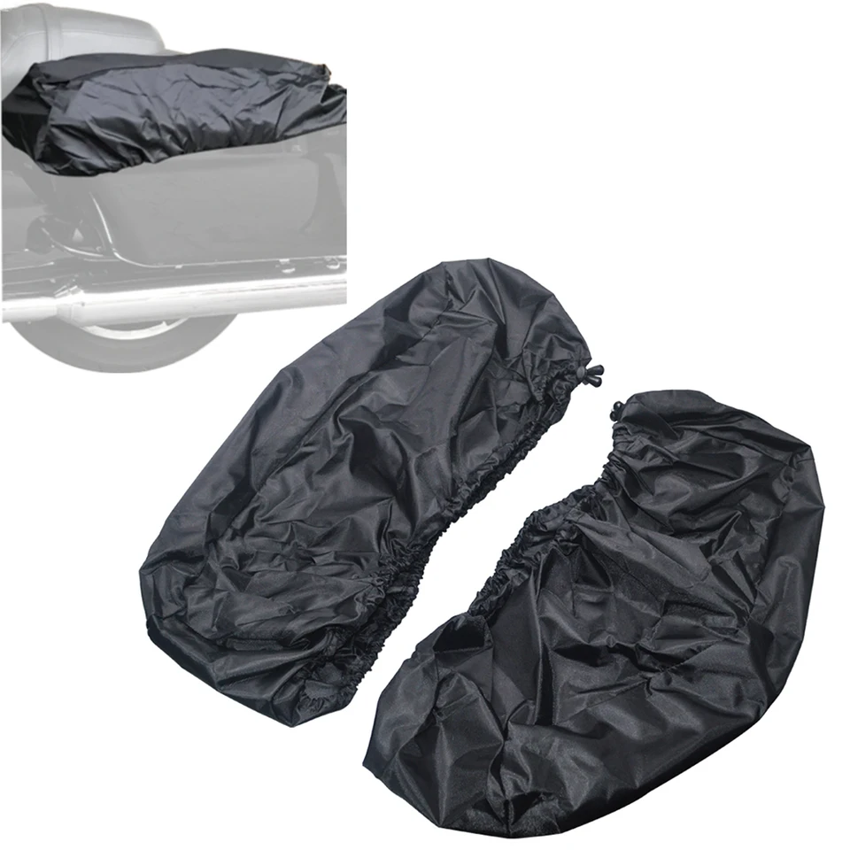2x Motocykel čierny vodotesný veko pokrýva veko zvukových reproduktorov pre Harley Touring Street Glide Road King Saddlebag Príslušenstvo