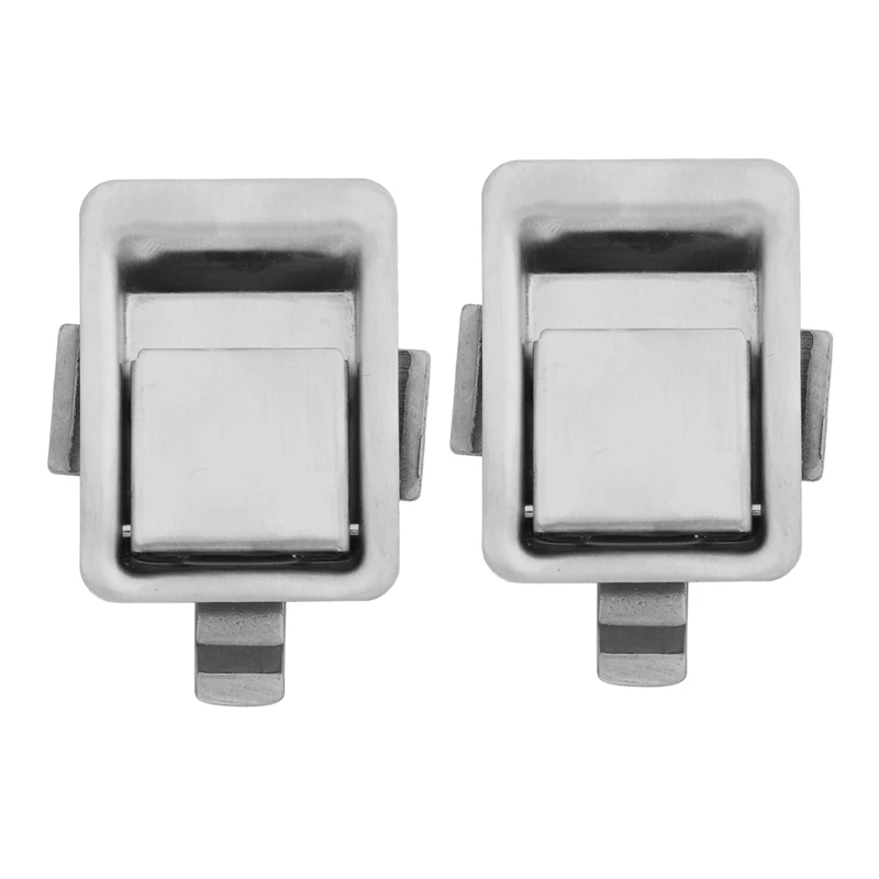 2x Nerezová oceľ zapustená pripevnená západka Mini Flush Mount Paddle Ruck Ruck Lock pre RV/Camper/príves/skrinku/náradie atď.