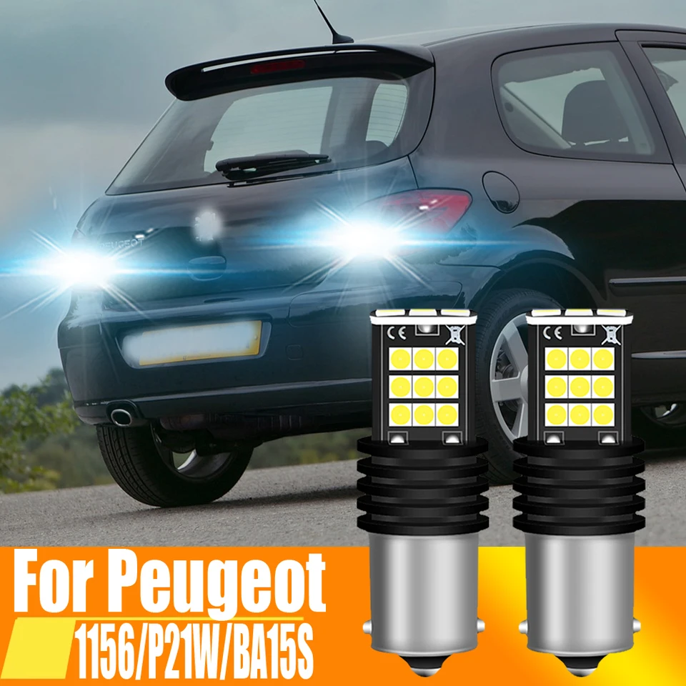 2x P21W LED záložná žiarovka Žiarovka Reverzné svetlo 7506 BA15S Canbus pre Peugeot 307 206 207 208 308 3008 5008 107 106 407 2008 Boxer T9