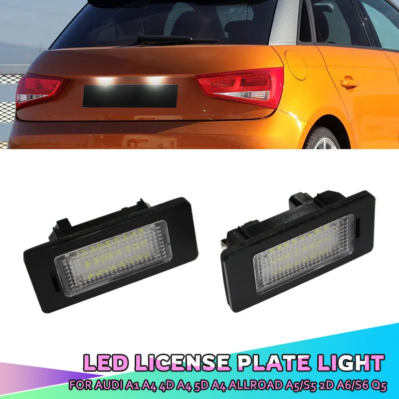 2x pre Audi A1 A4 A5 S5 A6 A7 Q5 TT pre VW LED zadná licencia Licencia LIGHT LIMP LIMP XENON Super Bright Lighting Upgrade