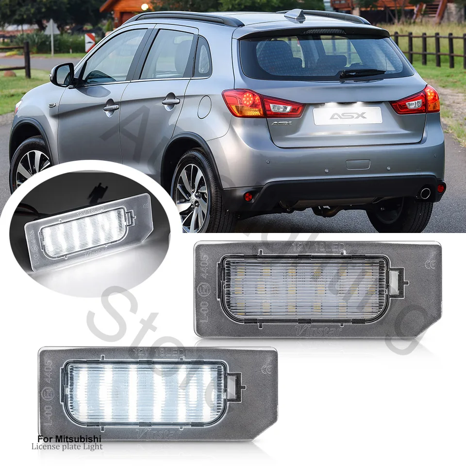 2x pre Mitsubishi ASX Outlander Sport 2011 2012 2013 2014 2015 2016 2017 2018 2018 2019 2020 LED čísla licencií LIVET SLEDNÁ ZADNÁ ZADAJTE ZA