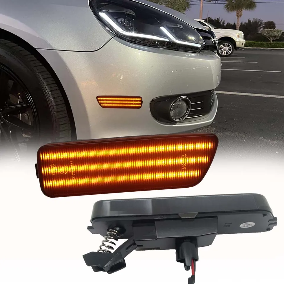2x pre VW Mk4 Golf 99-06 Golf R32 04 MK4 Jetta 99-05 GTI LED STRANA SVETLO ŠPOROVÁ ŠPEČNOSŤ SIGLE SIGLE SIGLER LAMP LAMP LAMP LAMP