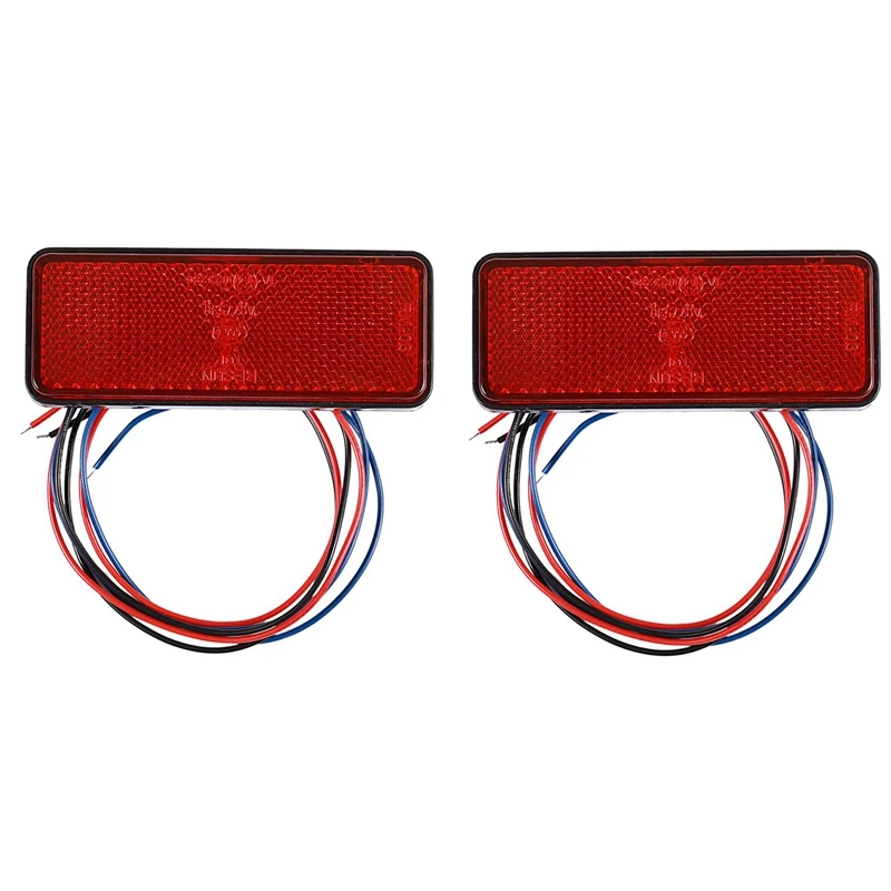 2x reflektor LED reflektor červené zadné zadné brzdové zastavenie značky Svetelný príves SUV Motocykel SUV