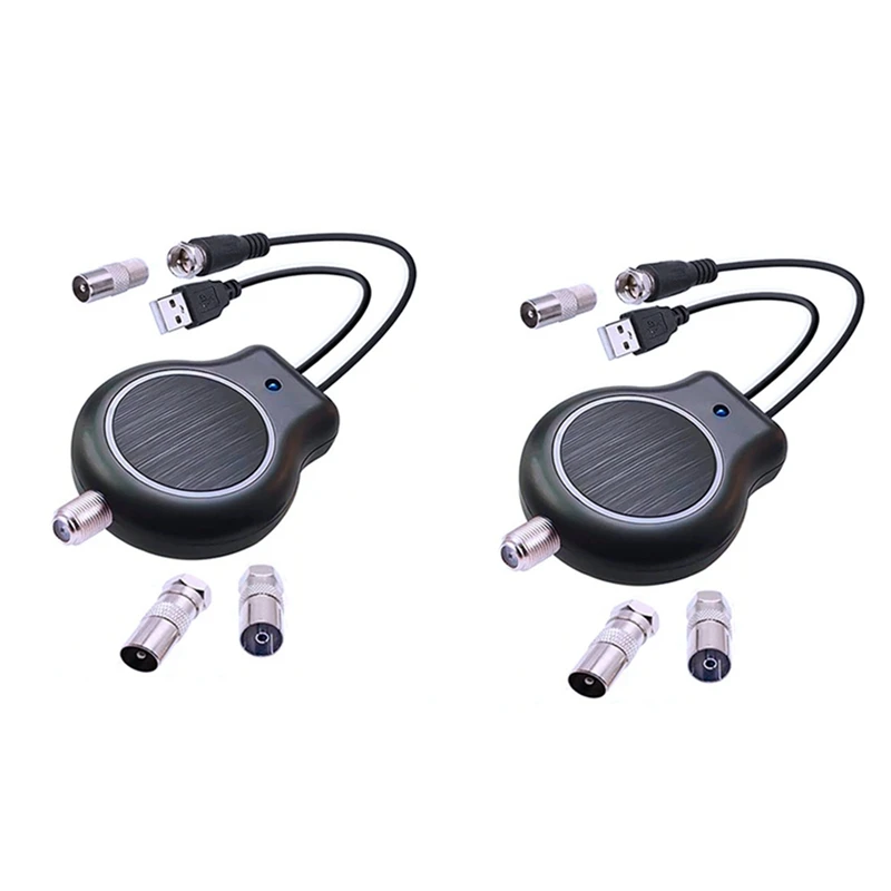 2x rýchla inštalácia vonkajšia alebo vnútorná HDTV Digital TV anténny signál zosilňovač HD FM DVB USB Power 32DBI