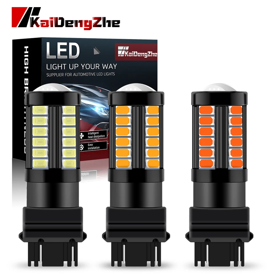 2x signálna lampa 12V 3156 LED P27W Atuo Brake Backup Light T25 LED 3157 P27/7W 5730 33SMD CANBUS CAR TORA RADE LAMP 1200LM