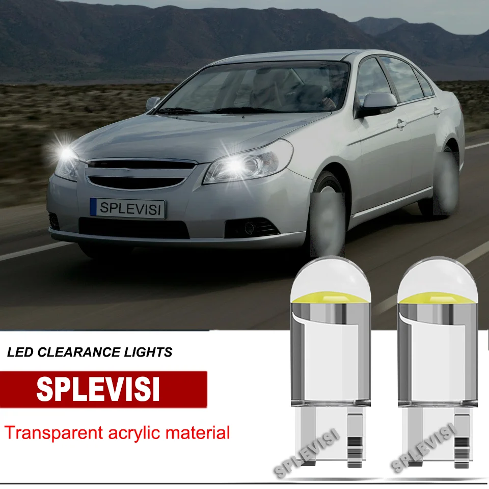 2x T10 W5W COB LED COLEANCE SVETLA SVETLA TRESPArent Acryl Nahradiť vhodné pre Chevrolet Cruze Corvette CAPTIVA AVEO NIVA ORLANDO
