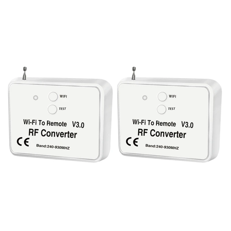 2x Universal Wireless WiFi na RF Converter Phone Namiesto diaľkového ovládača 240-930MHz pre Smart Home
