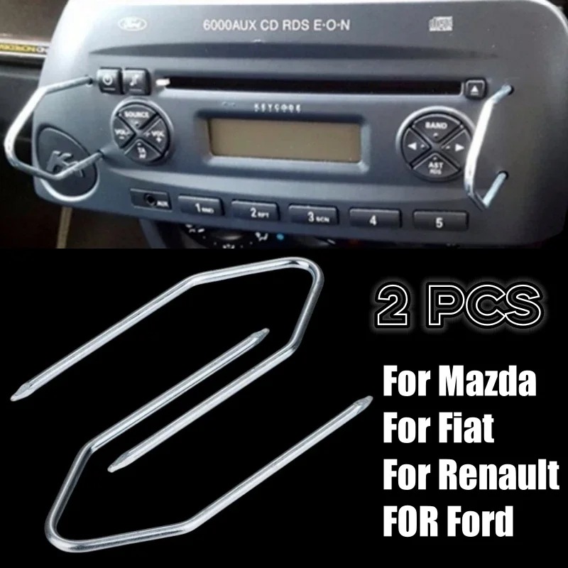 2x vozidlo Stereo Radio Radio Demontain Keys CD Demontably Tool Changer Fit for Mazda pre Fiat pre Renault for Ford Car Accessories