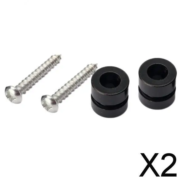 2x1 párové gitarové nekĺzanie tlačidiel zámku zázrakov Buckle Base Black Black Black Black