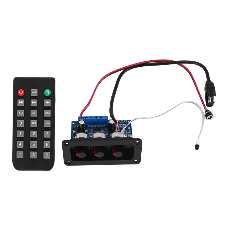 2x25W+50W 2,1 kanála Bluetooth 5.0 Subwoofer triedy D Audio zosilňovacia doska s DC Femate+USB kábel+diaľkové ovládanie