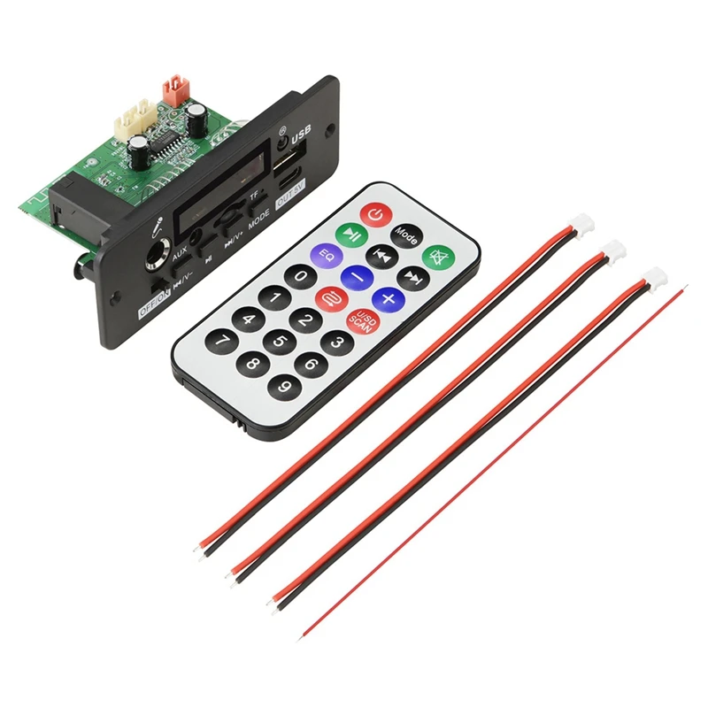 2x25W Audio zosilňovač prehrávač 12V MP3 Decoder Board Calling Recording Bluetooth 5.0 MP3 Player s diaľkovým ovládaním