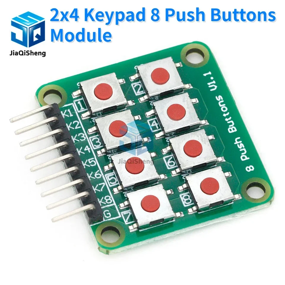 2x4 Keypad 4x2 Keypad 8 tlačidlá push v1.00 Klávesová doska Klávesnica Klávesnica pre Arduino AVR PIC 2*4 Modul AVR PIC