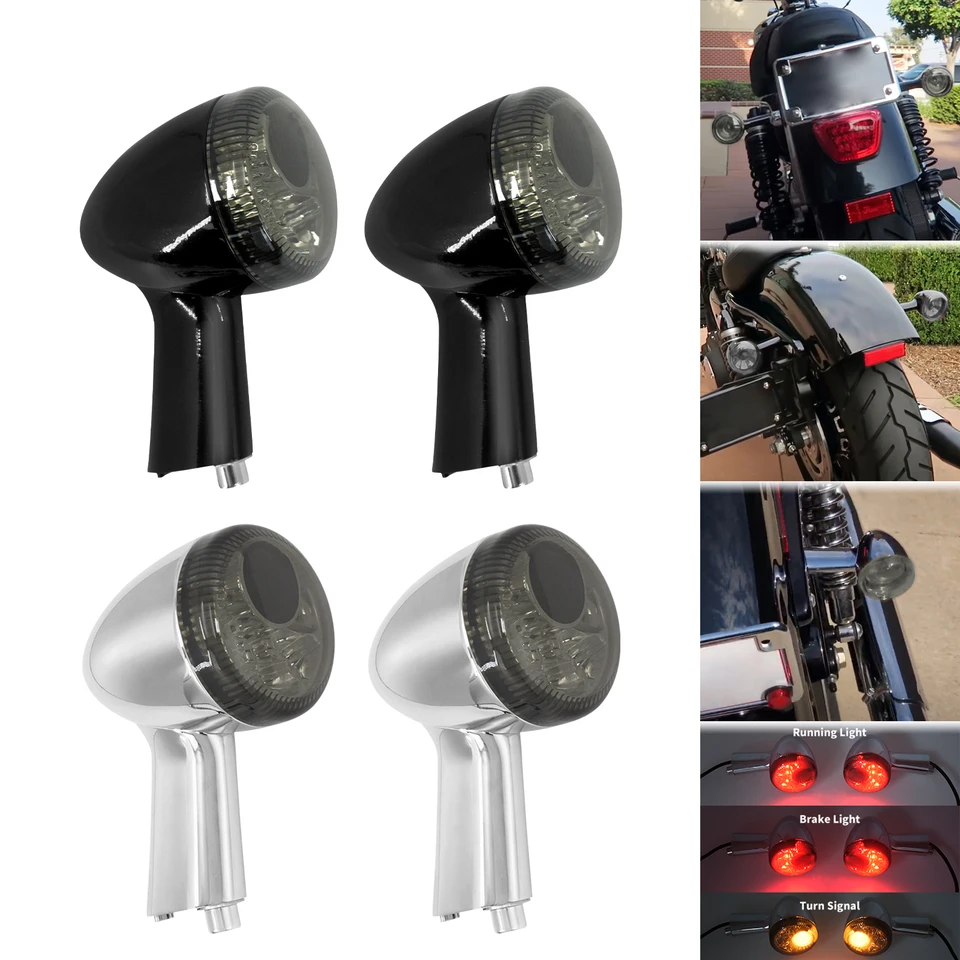 2xMotorcycle Signály Zadné zákruty Indikátory LED brzdové svetlá pre Harley Sportster 883 Iron XL1200 48 Roadster Super Low 1992-2022