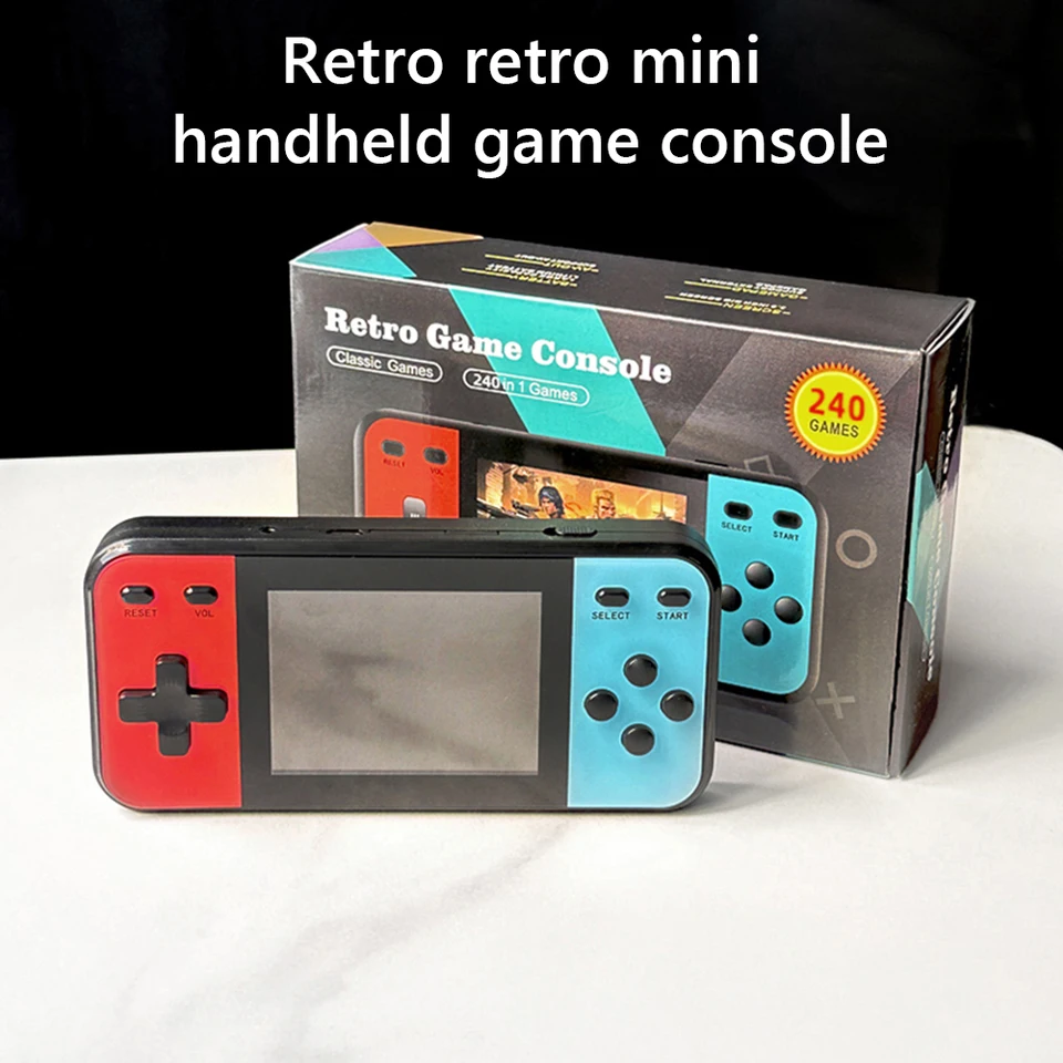 3,0 palca TFT na obrazovke vreckový hráč vstavaný 240 hier USB Nabíjateľné mini prenosné retro retro videohry Console Prázdninový darček