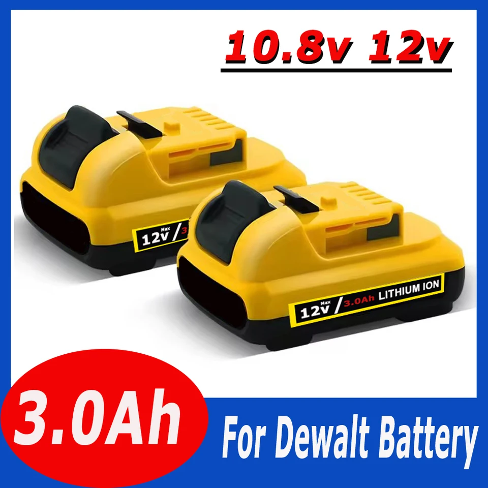 3,0AH 10,8 V 12V Maximálna výmena lítium -iónovej batérie za dewalt DCB120 DCB123 DCB122 DCB127 DCB124 DCB121 Nabíjateľné batérie