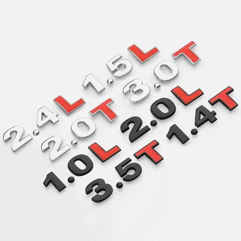 3,0T 2,0T 1,8L 2,4L 1,5T Logo Repit Digital Normálne aspirovaný turbo dekorácia pevné posunutie kovové logo Nálepka tela tela