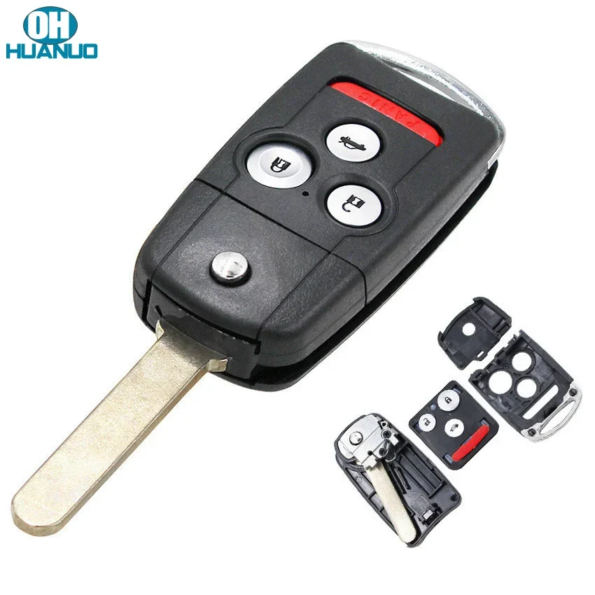 3+1/4 tlačidlá pre diaľkové kľúče shellové puzdro pre acura tl tsx mdx rdx zdx pre Honda Accord