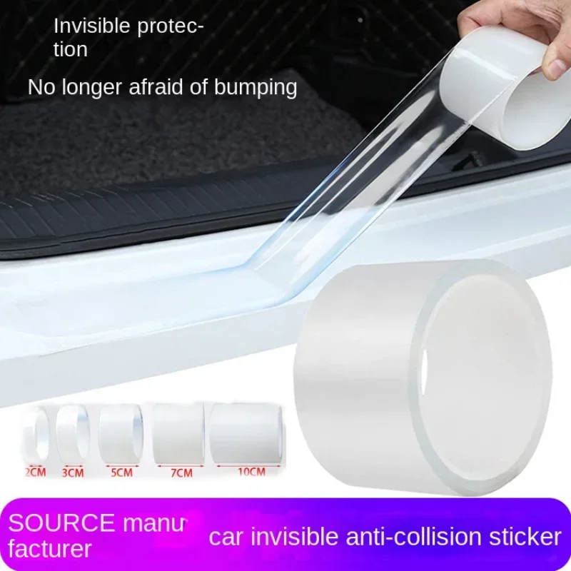 3-10M Auto proti ko-kolekcie Nano Tape Scratchusproof Phra Pruh Transparentné filmové hrany dverí okrajové nálepky na ochranu automobilov
