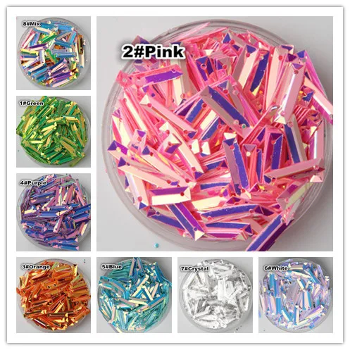 3*14 mm 50 g/500g Zlatý obdĺžnik pre Platting/kryštálové korálky/obuv klobúkov
