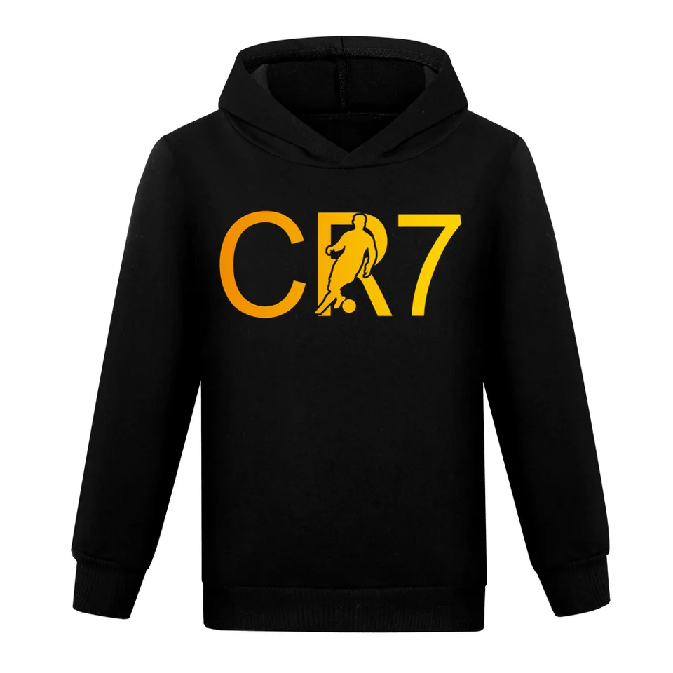 3-14 rokov CR7 Tlač Streetwear Hoodie Futbalová futbalová hviezda Men Módne mikiny mikiny mikiny Topys Pullovs