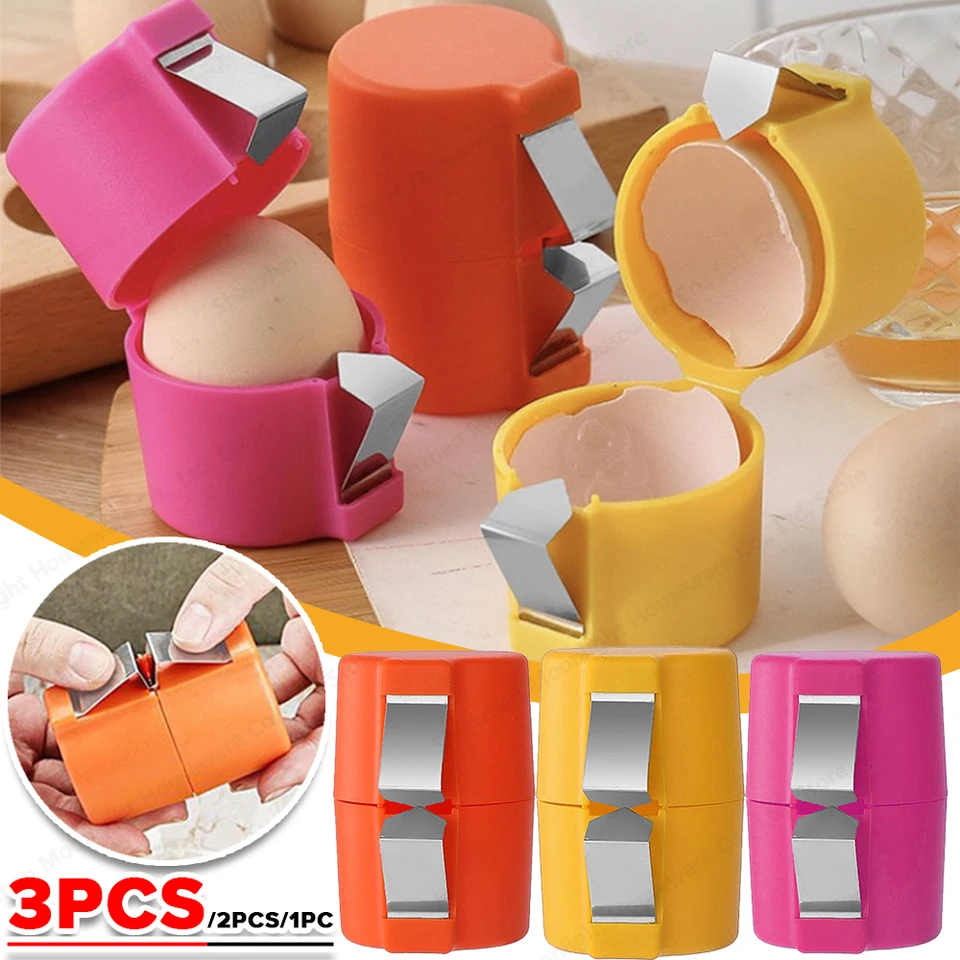 3-1pc vaječný škrupina prenosný otvárač vajec Kuchynský vreckový vajcia škrupina Drevená domácnosť Press Egg Shell oddeľovač kuchynský gadget