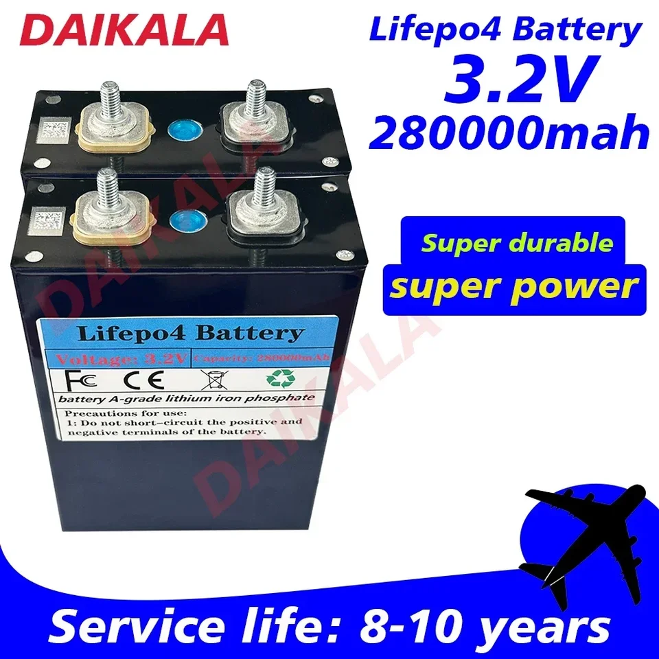 3,2V 280AH LIFEPO4 Nabíjateľné bunky pre solárnu energiu DIY lítium batérie HOMOR HOME VÝKON 12V na sklade