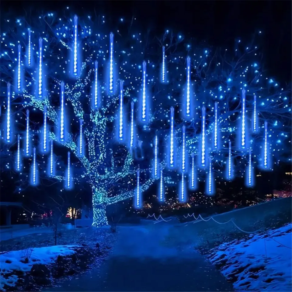 3. 3. 2/1 Set Navidad 2024 US/EU zástrčka vianočné stromčeky Dekorácie vonkajšie svetlo víla Sprcha LED záhradná ulica Výzdoba