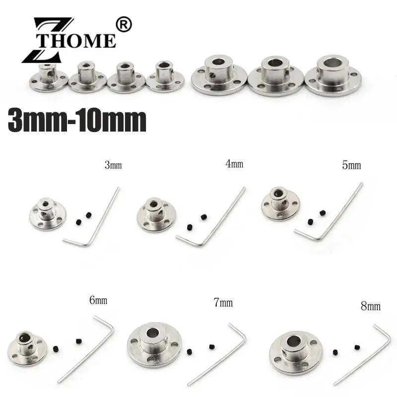 3/4/5/6/7/8/10 mm R11 Rigidná príruba Sprievodca železným motorom Sprievodca hriadeľom Spojka konektorov motora Set Hardware