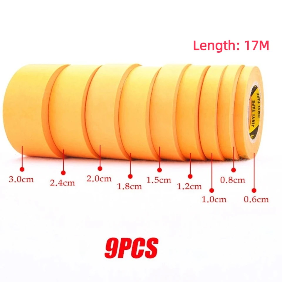 3/4/9 ROLLS Maskovacia páska jemná čiara DIY krycia páska pre hobby Gundam Model Paint Tool 1/2/6/8/10/11/11/112/21/221221211111111111111111212112